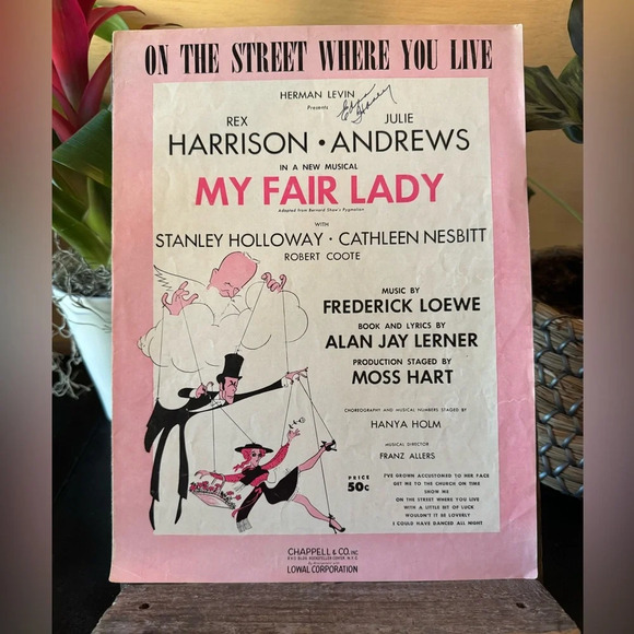 VINTAGE “On the Street Where You Live” Sheet Music Piano & Voice | My Fair Lady - Picture 1 of 9